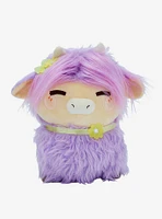 Honeymaru Lavender Long-Haired Cow Plush