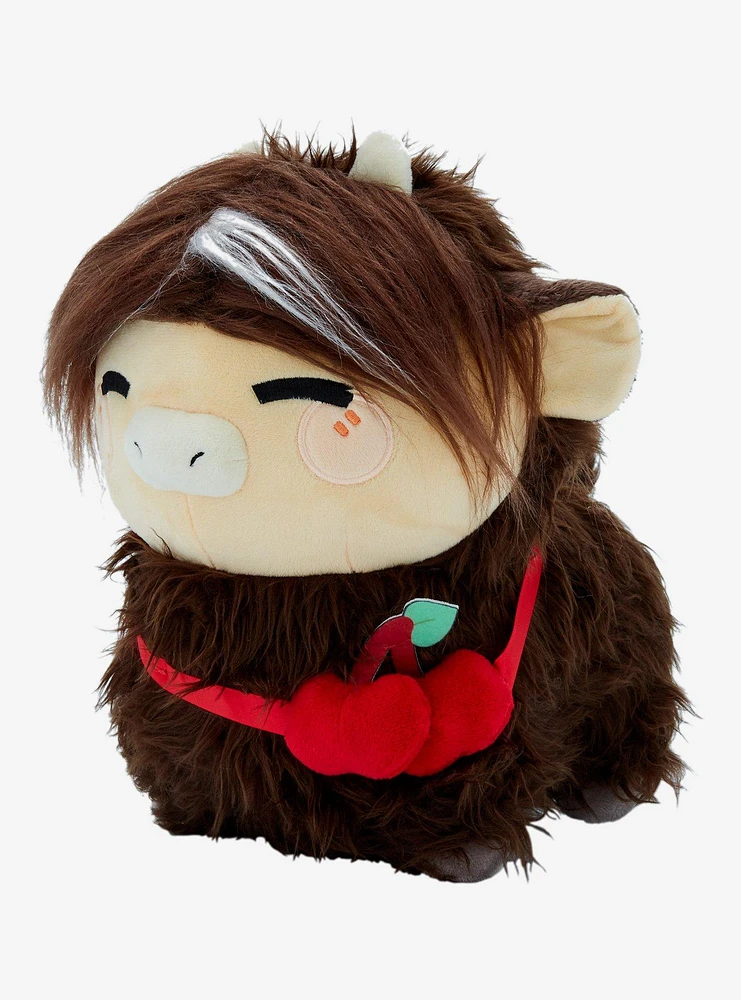 Honeymaru Brown Cherry Goth Long-Haired Cow Plush