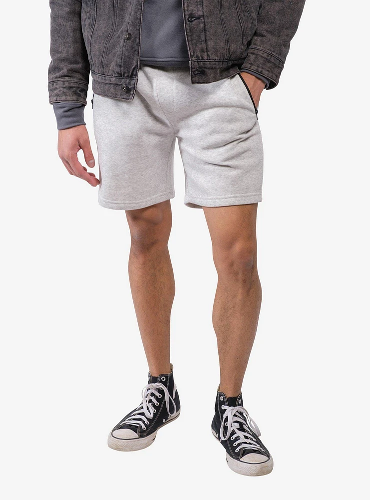 Oatmeal Zip Pocket Fleece Short