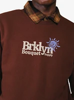 Brklyn Floral Shop Dark Mocha Crew Neck Sweatshirt