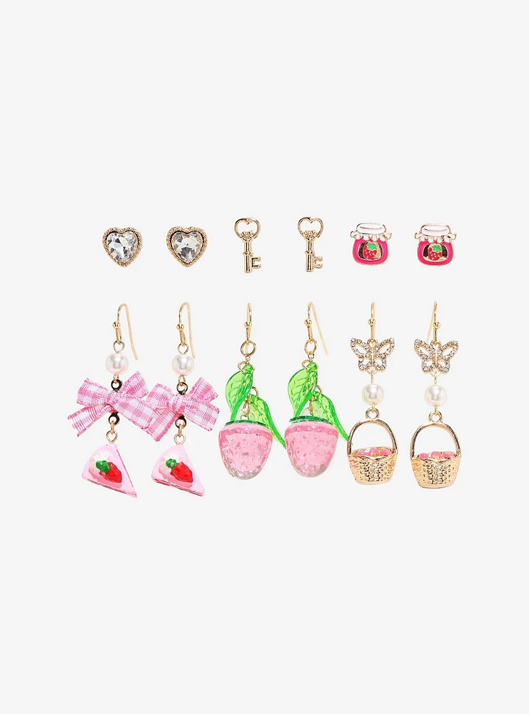 Sweet Society Strawberry Picnic Earring Set