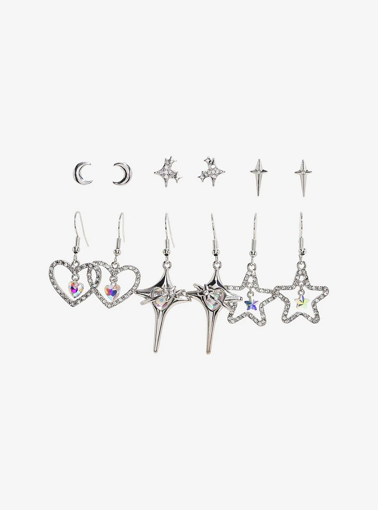 Sweet Society Star Heart Bling Earring Set