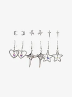 Sweet Society Star Heart Bling Earring Set