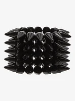 Social Collision Black Spike Stretchy Bracelet