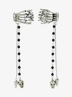 Social Collision Skeleton Hand Chain Mini Claw Hair Clips