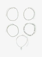 Social Collision Cross Chain Bracelet Set