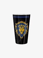 World of Warcraft Alliance Glass Cup Mug & Keychain Bundle