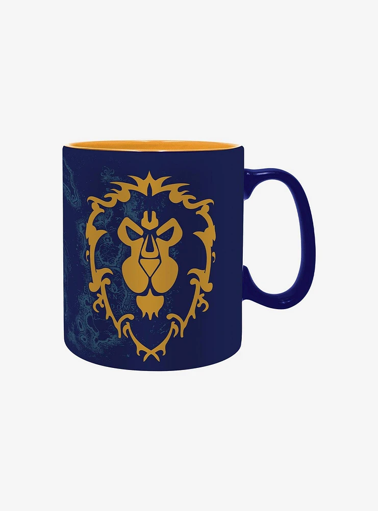 World of Warcraft Alliance Glass Cup Mug & Keychain Bundle