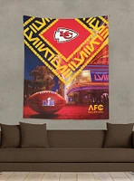 NFL Chiefs SB58 Arrival Participant Large Printed Wall Tapestry