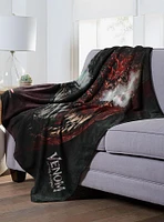 Marvel Venom Split Poster Silk Touch Throw Blanket