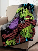 Marvel Hulk Breaking Bricks Micro Raschel Throw