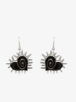 Social Collison Spiral Heart Spike Drop Earrings