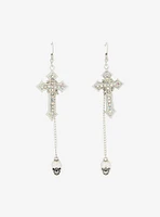 Social Collision Skull Gothic Cross Earrings