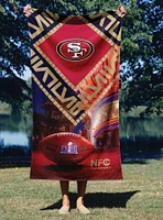 NFL 49ers SB58 Arrival Participant Printed Beach Towel