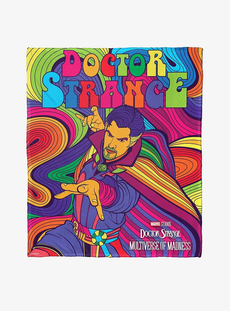 Marvel Dr. Strange Psychedelic Strange Silk Touch Throw Blanket