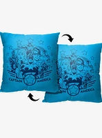 Marvel Captain America Stars And Shields Printed Throw Pillow