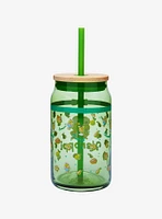 JoyJolt Sanrio Keroppi Glass Tumbler and Straw