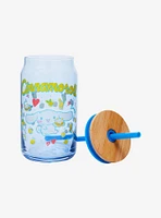 JoyJolt Sanrio Cinnamoroll Glass Tumbler and Straw