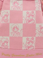 Sailor Moon Pink Checkered Bucket Crossbody Bag — BoxLunch Exclusive