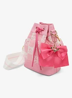 Sailor Moon Pink Checkered Bucket Crossbody Bag — BoxLunch Exclusive