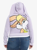 Looney Tunes Lola Bunny 3D Ears Girls Crop Hoodie Plus