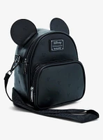 Loungefly Disney Mickey & Minnie Mouse Silhouette Allover Embossed Convertible Mini Backpack - BoxLunch Exclusive