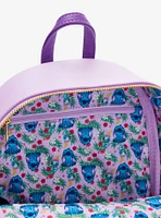 Loungefly Disney Lilo & Stitch Scrump & Stitch Reading Floral Mini Backpack - BoxLunch Exclusive