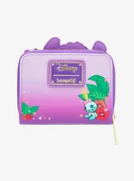 Loungefly Disney Lilo & Stitch Scrump & Stitch Reading Floral Small Zip Wallet - BoxLunch Exclusive