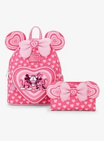 Loungefly Disney Mickey & Minnie Mouse Heart Ears Mini Backpack- BoxLunch Exclusive