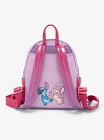 Loungefly Disney Lilo & Stitch Angel & Stitch Heart Moving Mini Backpack - BoxLunch Exclusive