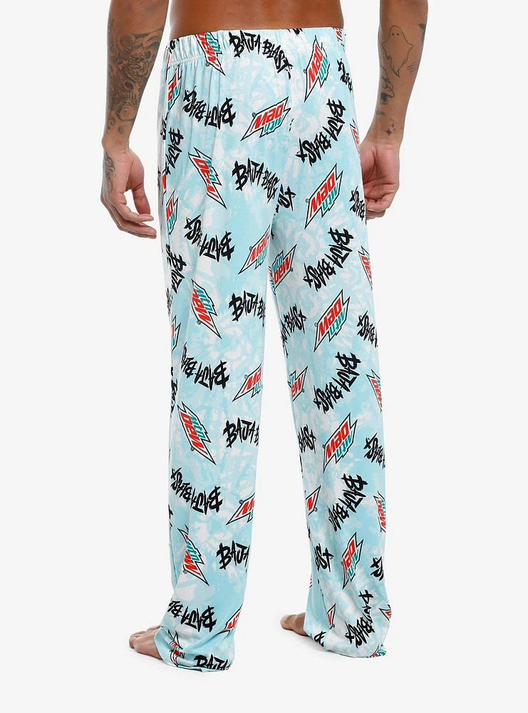 Mountain Dew Baja Blast Allover Print Pajama Pants