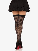 Wild Rose Net Thigh Highs