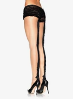 Lycra Fringe Backseam Sheer Tights