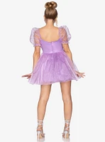 Frosted Organza Babydoll Dress Lavender