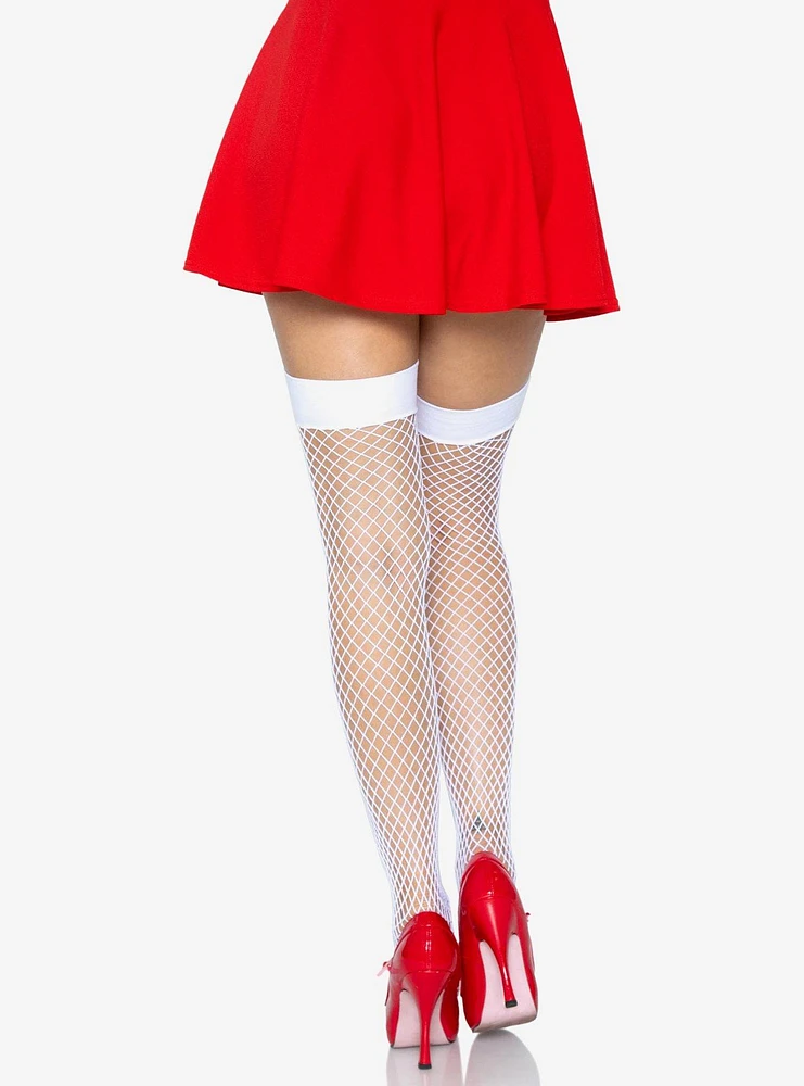 Bow Industrial Net Thigh Highs