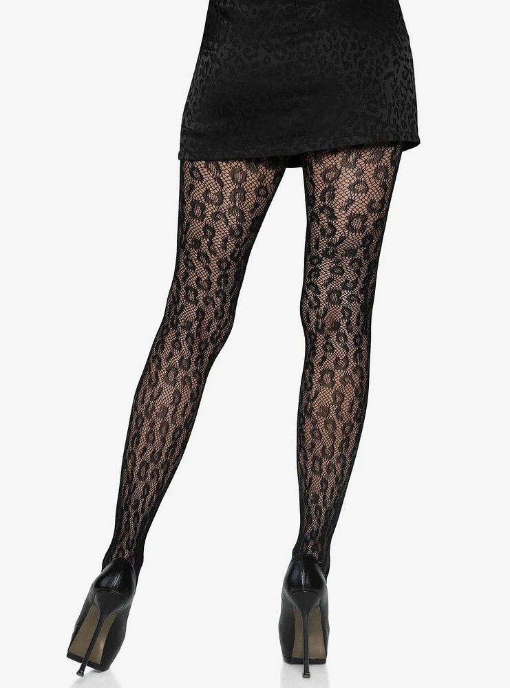 Leopard Net Tights