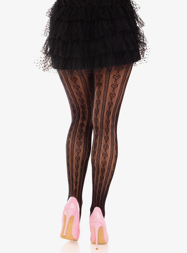 Sweetheart Keyhole Mini Bow Tights