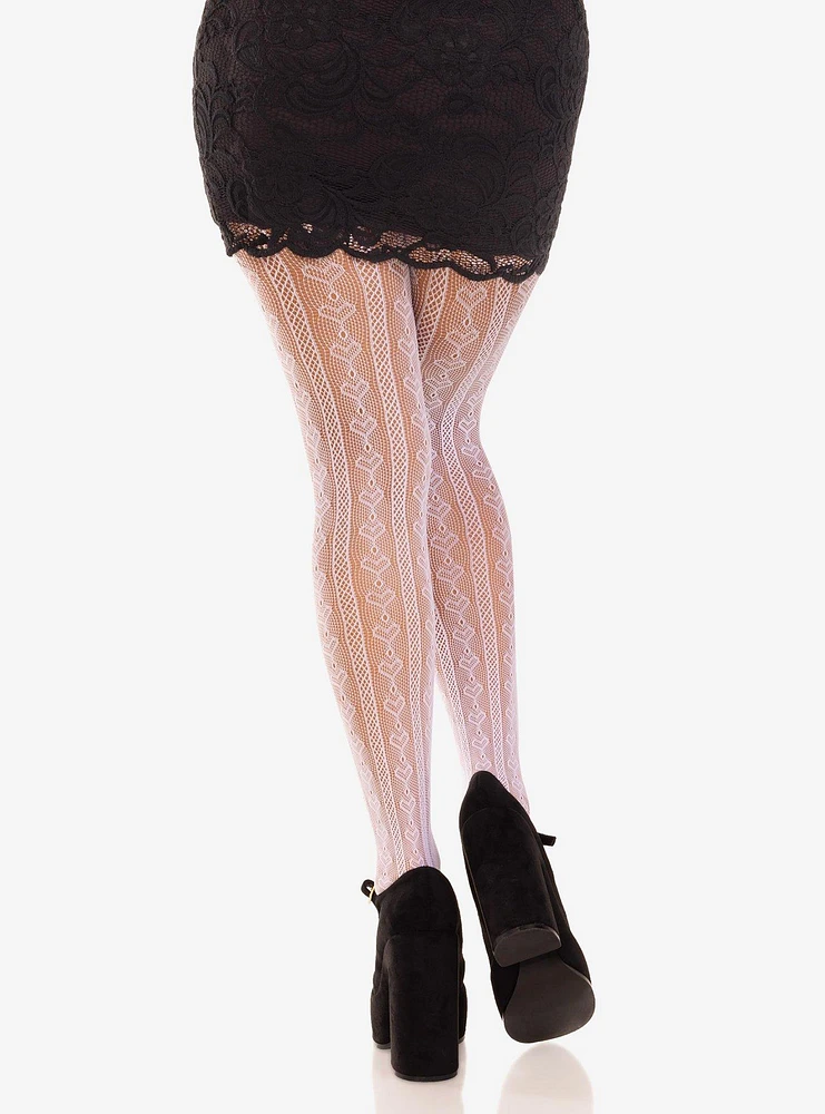 Sweetheart Keyhole Mini Bow Tights