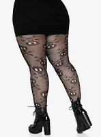 Pirate Skull Net Tights Plus Size