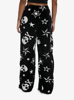 Skull & Crossbones Stars Fuzzy Pajama Pants