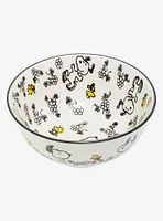 Peanuts Snoopy & Woodstock Floral Bowl