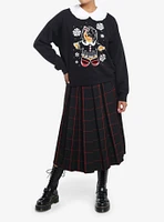 Social Collision Goth Gingerbread Collar Girls Sweater