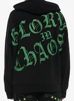 Social Collision Green Skull Chaos Girls Hoodie