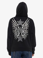 Social Collision Skeleton Swing Girls Hoodie