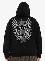 Social Collision Skeleton Swing Girls Hoodie Plus