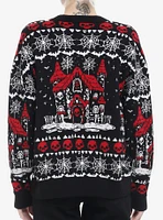 Social Collision Haunted Gingerbread House Girls Cardigan