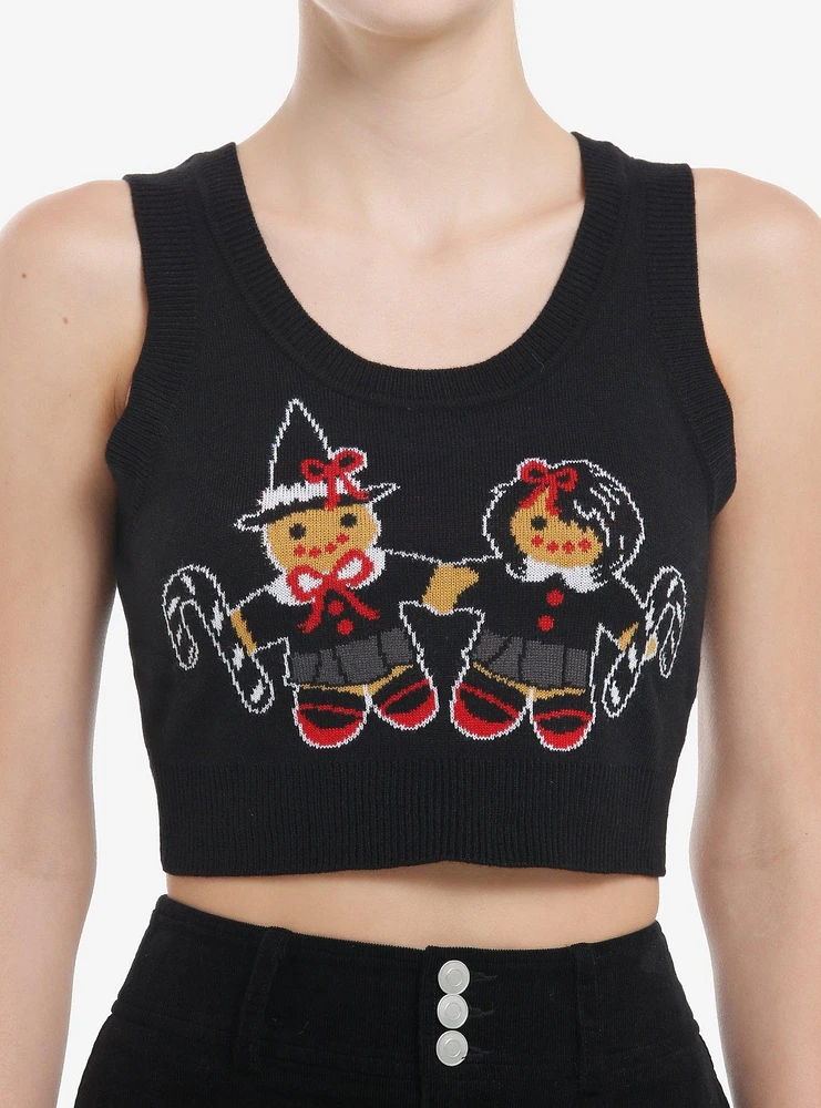 Social Collision Goth Gingerbread Girls Knit Tank Top & Cardigan Set