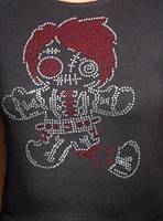 Social Collision Punk Gingerbread Rhinestone Girls Baby T-Shirt