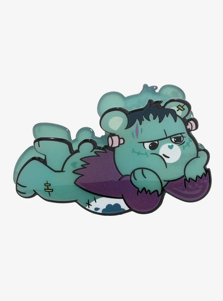 Care Bears X Universal Monsters Grumpy Bear As Frankenstein Glow-In-The-Dark Claw Hair Clip