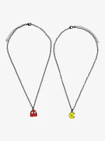 Pac-Man Ghost & Pac-Man Glow-In-The-Dark Best Friend Necklace Set